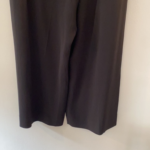 A.L.C. Black Viscose Wide Leg Cropped Pants Trousers Women's 10 - Picture 7 of 9